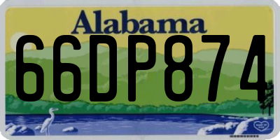 AL license plate 66DP874