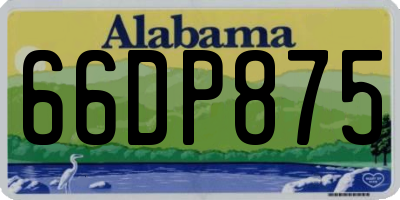 AL license plate 66DP875