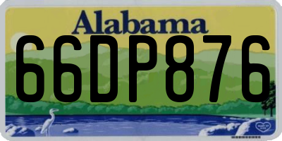 AL license plate 66DP876
