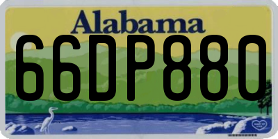 AL license plate 66DP880