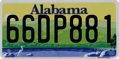AL license plate 66DP881
