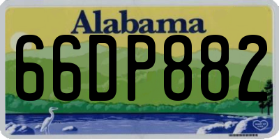 AL license plate 66DP882