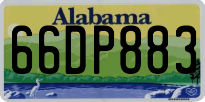 AL license plate 66DP883