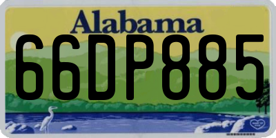 AL license plate 66DP885