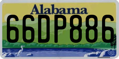 AL license plate 66DP886