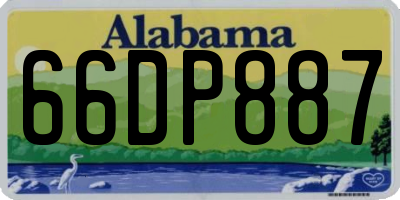 AL license plate 66DP887