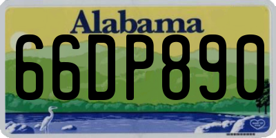 AL license plate 66DP890