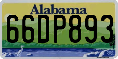 AL license plate 66DP893