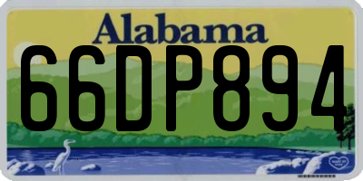 AL license plate 66DP894
