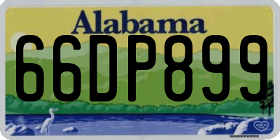 AL license plate 66DP899