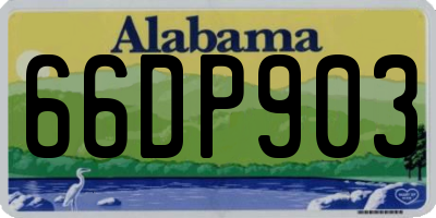 AL license plate 66DP903