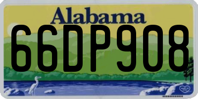 AL license plate 66DP908