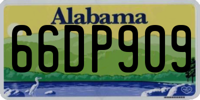 AL license plate 66DP909