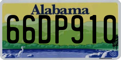 AL license plate 66DP910