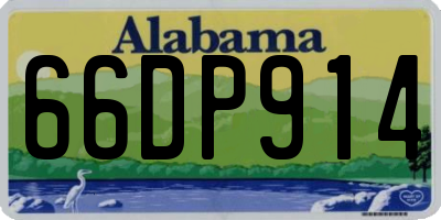 AL license plate 66DP914