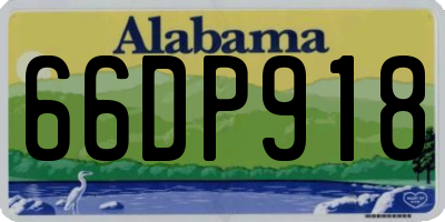 AL license plate 66DP918