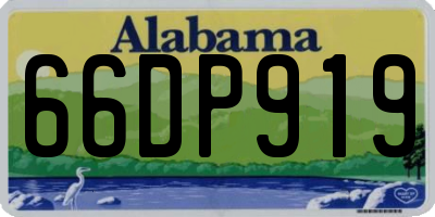 AL license plate 66DP919
