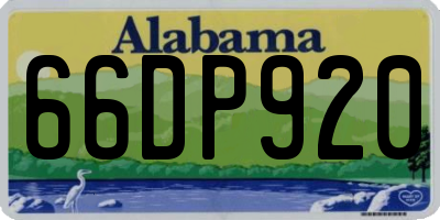 AL license plate 66DP920