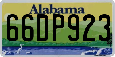 AL license plate 66DP923