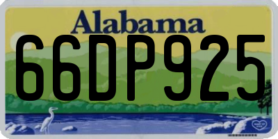 AL license plate 66DP925