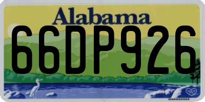 AL license plate 66DP926
