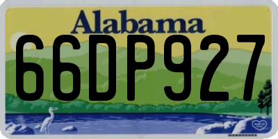 AL license plate 66DP927