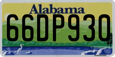 AL license plate 66DP930