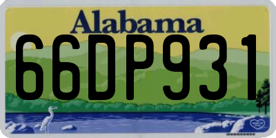 AL license plate 66DP931