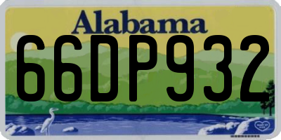 AL license plate 66DP932