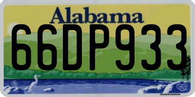 AL license plate 66DP933