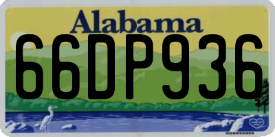 AL license plate 66DP936