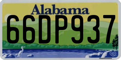 AL license plate 66DP937