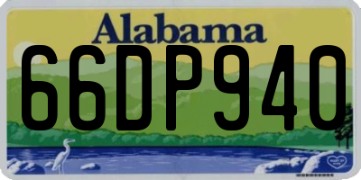 AL license plate 66DP940