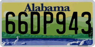 AL license plate 66DP943