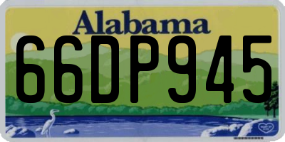 AL license plate 66DP945