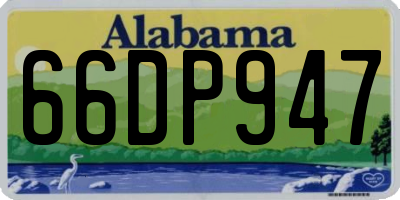 AL license plate 66DP947