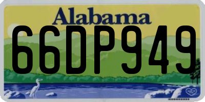 AL license plate 66DP949