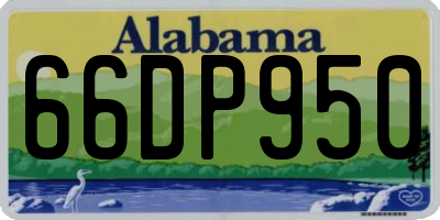 AL license plate 66DP950