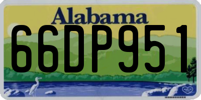 AL license plate 66DP951