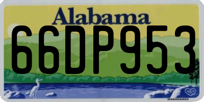 AL license plate 66DP953