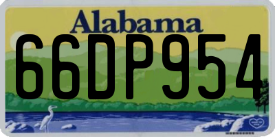 AL license plate 66DP954