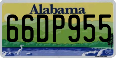 AL license plate 66DP955