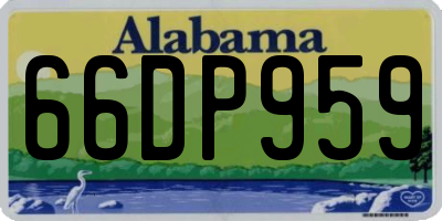 AL license plate 66DP959