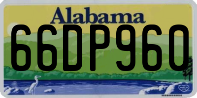 AL license plate 66DP960