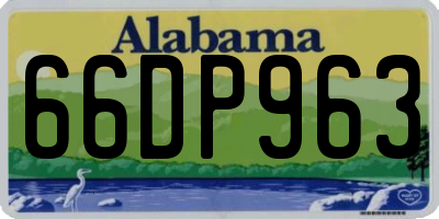 AL license plate 66DP963