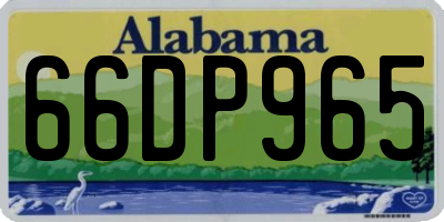 AL license plate 66DP965