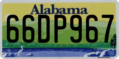 AL license plate 66DP967