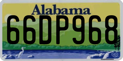 AL license plate 66DP968