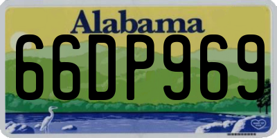AL license plate 66DP969
