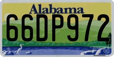 AL license plate 66DP972